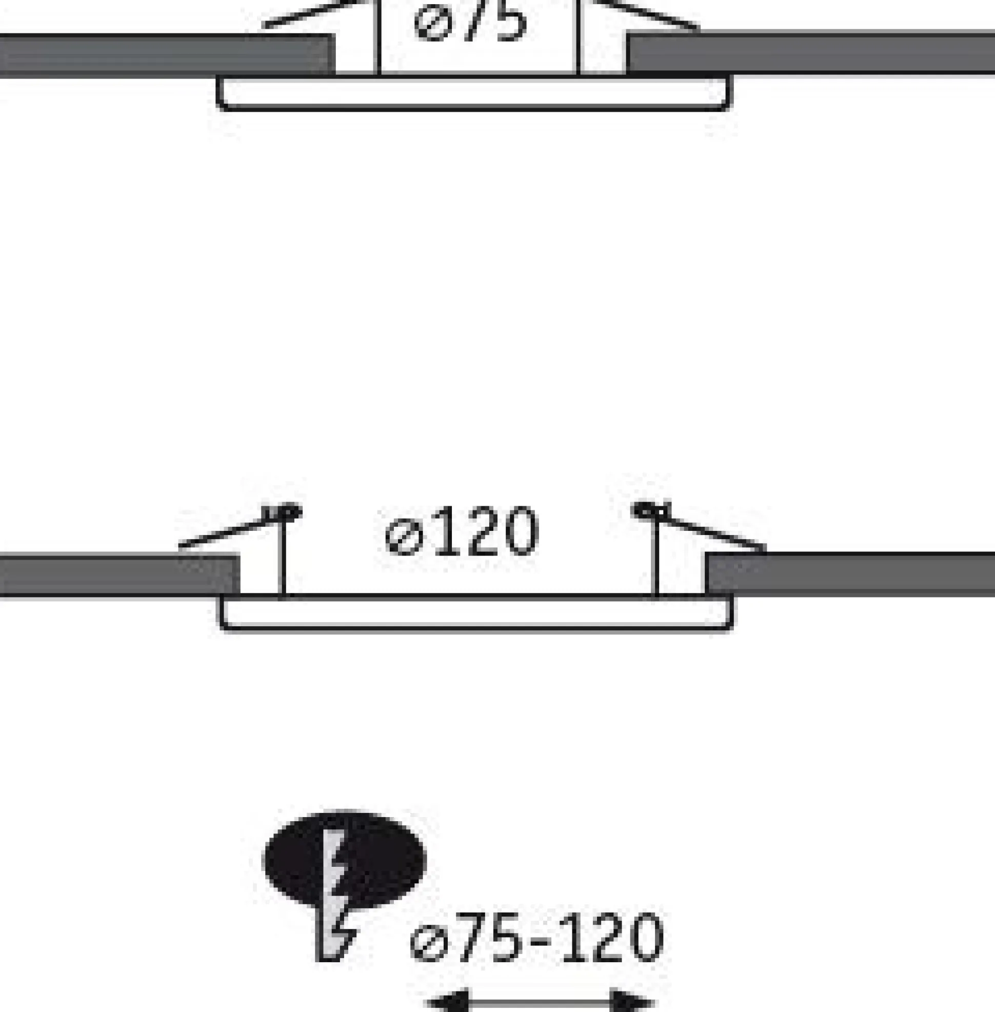Adapter - Einbauleuchten-Einbauadapter Ø 130 mm