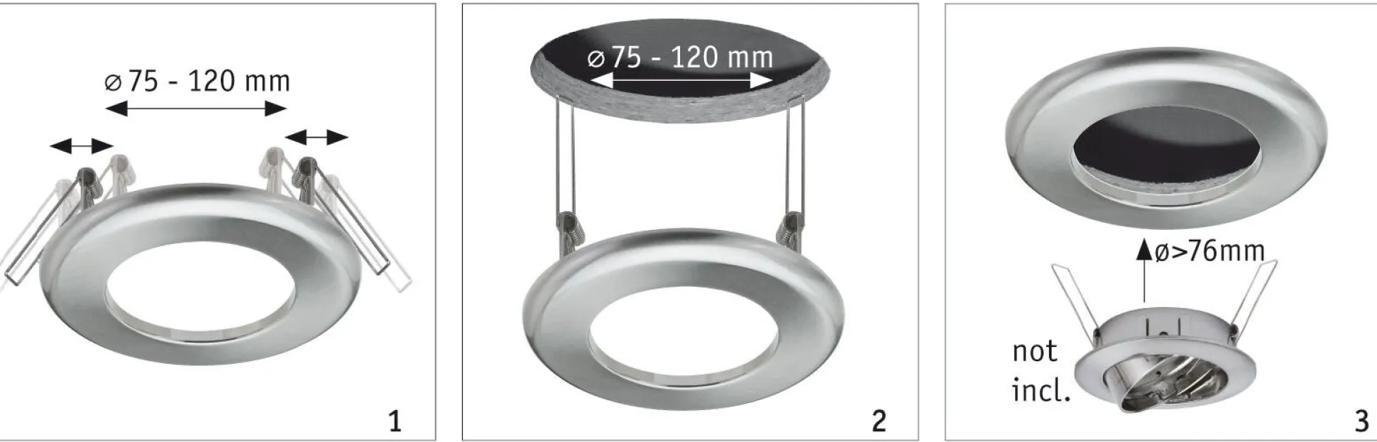 Adapter - Einbauleuchten-Einbauadapter Ø 130 mm