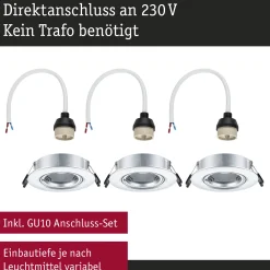 Einbauleuchte - 3er-Set schwenkbar