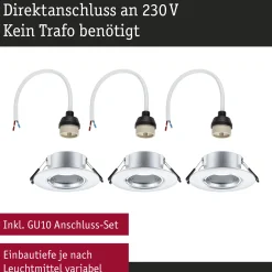 Einbauleuchte - 3er-Set starr