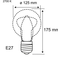 Filament 230V - LED Globe G125 E27
