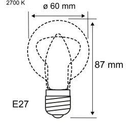 Filament 230V - LED Globe G60 E27