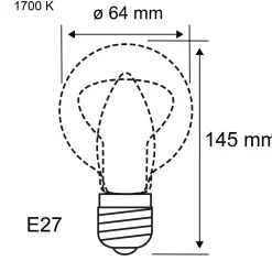 1879 Filament 230V - LED Kolben Dim
