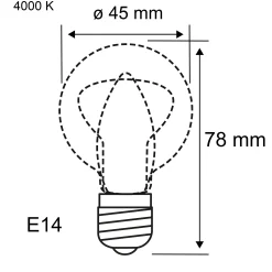 Filament 230V - LED Tropfen E14