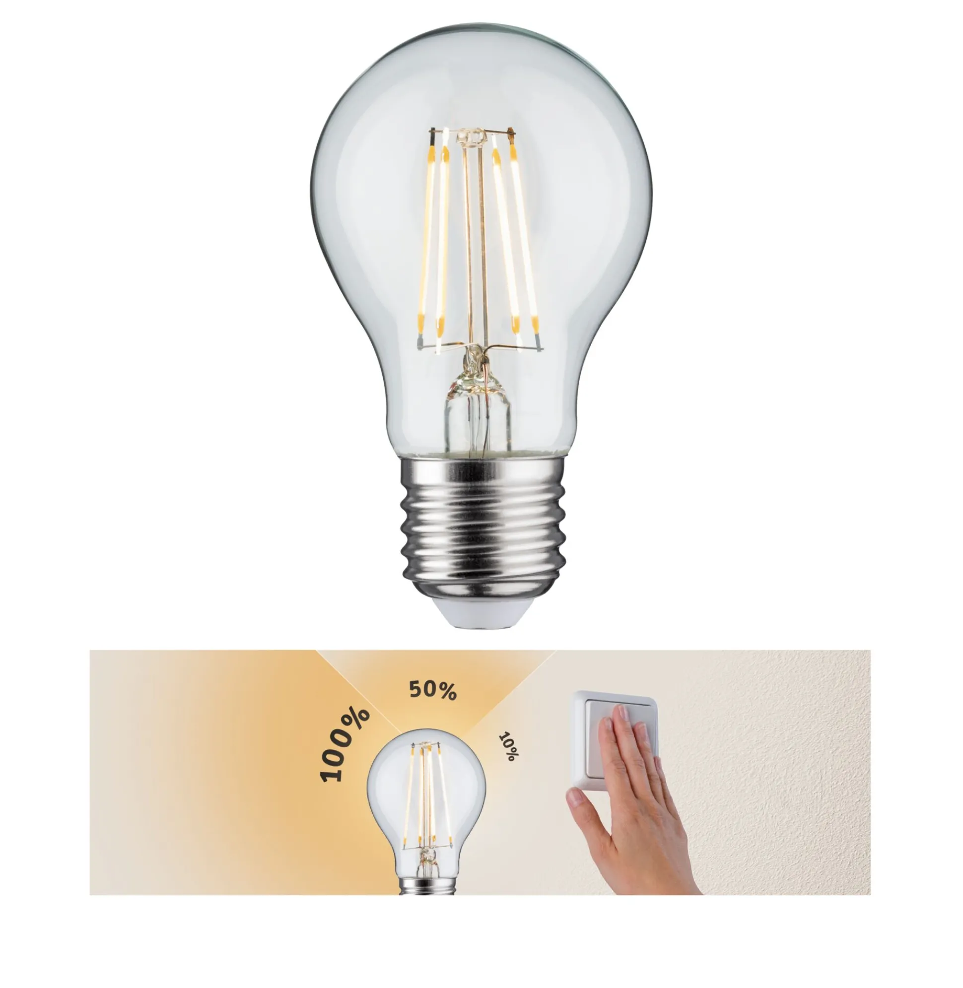 Filament 230V 3-Step-Dim - LED Birne E27