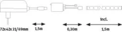FlexLED LED Strip 3D - FlexLED LED Strip 3D 1,5m 11W 42 LEDs/m RGB 12VA