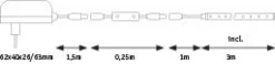 FlexLED LED Strip 3D - FlexLED LED Strip 3D 3m 8W 320lm/m 60 LEDs/m 3000K 12VA