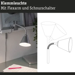 Klemmleuchte - Vitis Flexarm Schnurschalter
