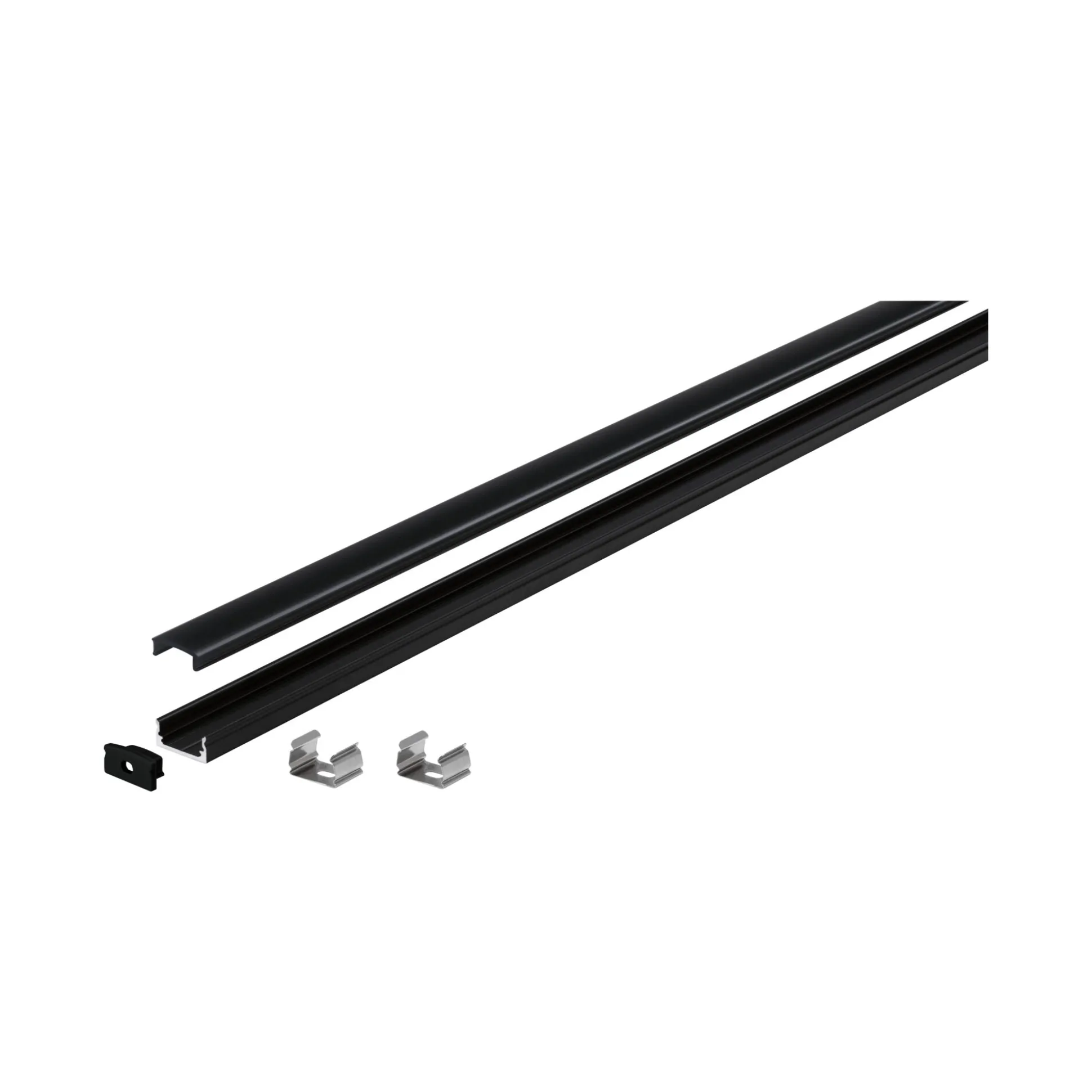 LED Strip Profil - Base Schwarzer Diffusor 1m