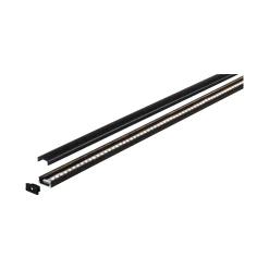 LED Strip Profil - Base Schwarzer Diffusor 1m
