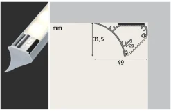 LED Strip Profil - Corner 1m
