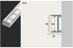 LED Strip Profil - Square 2m