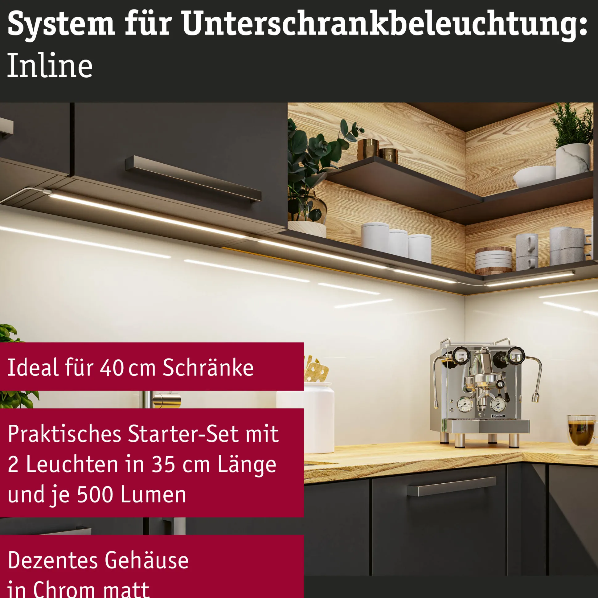 LED Unterschrankleuchte - Inline Starterset