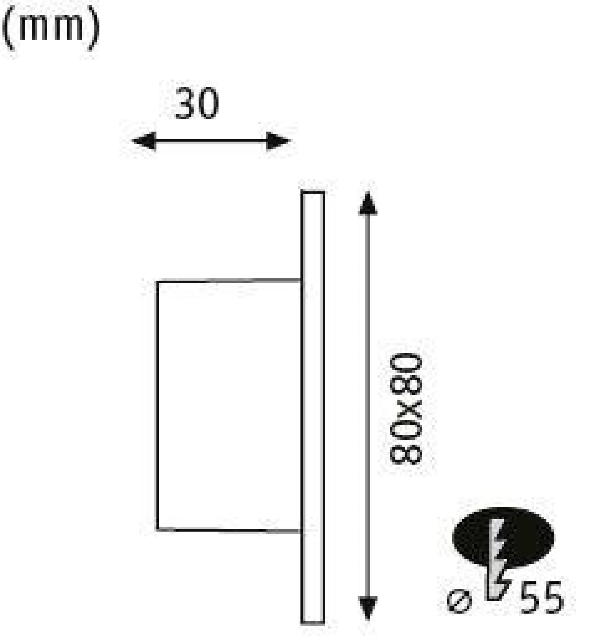 LED Wandeinbauleuchte - Edge Quadro