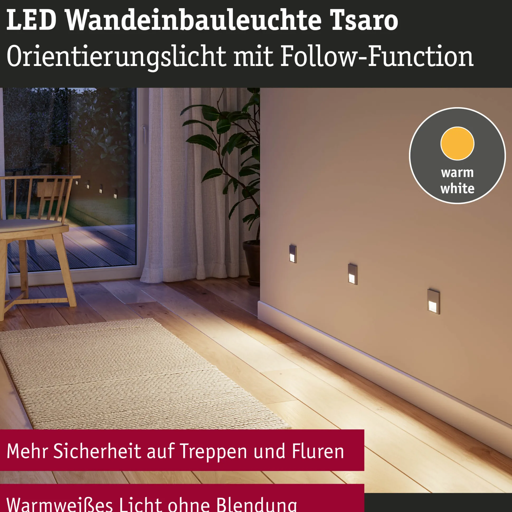 LED Wandeinbauleuchte - Tsaro