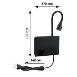 LED Wandleuchte - Halina USB C
