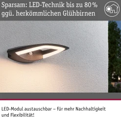 LED Außenwandleuchte - Akena Dämmerungsgesteuerter Bewegungsmelder (IR)