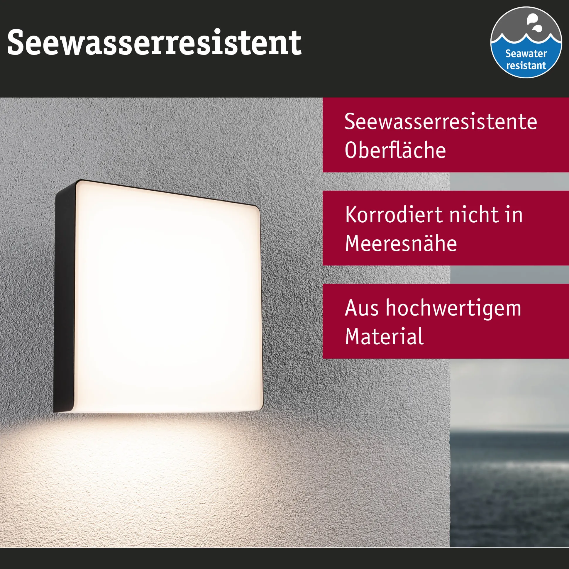LED Außenwandleuchte - Azalena Dämmerungsgesteuerter Bewegungsmelder (HF)
