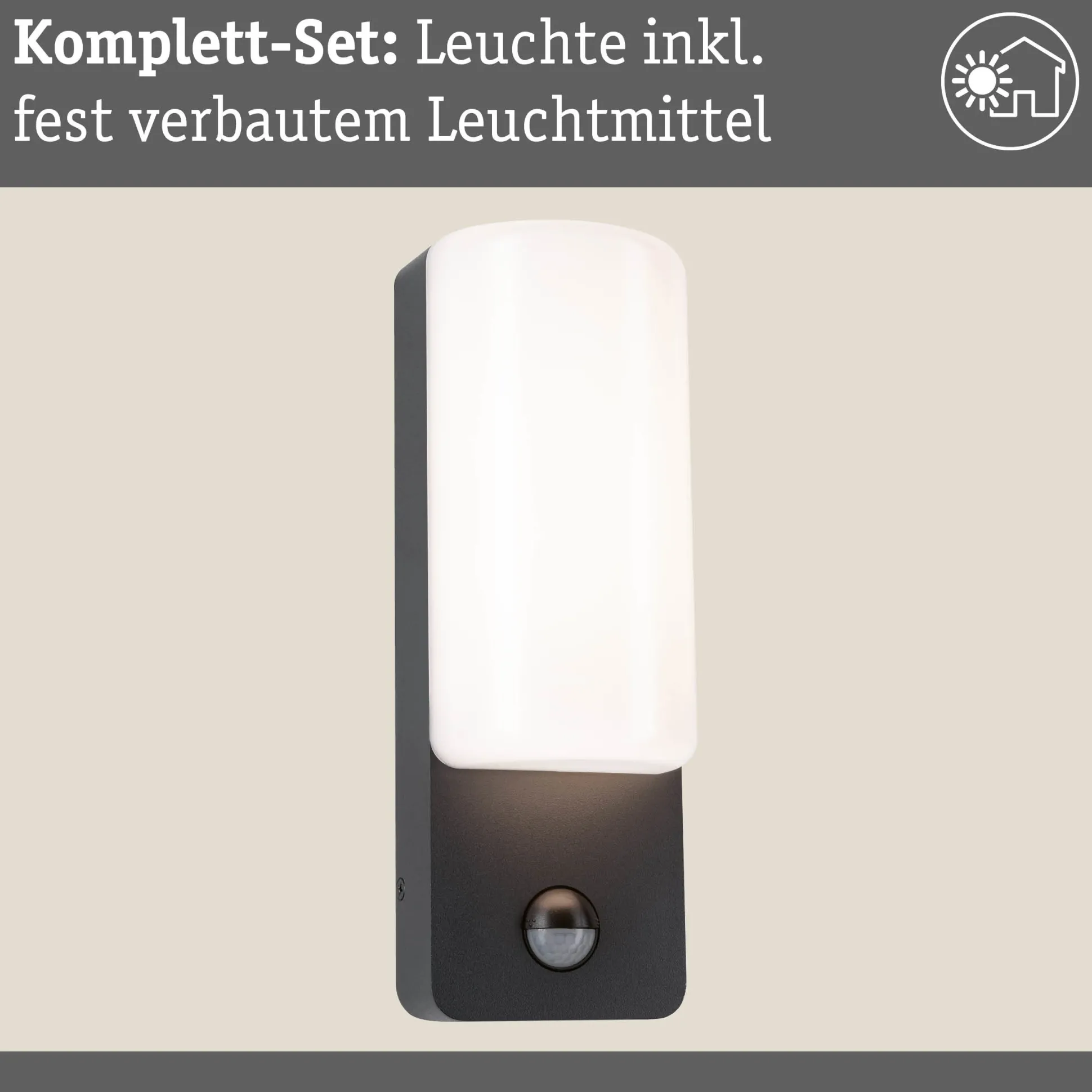LED Außenwandleuchte - Bonnie Dämmerungsgesteuerter Bewegungsmelder (IR)