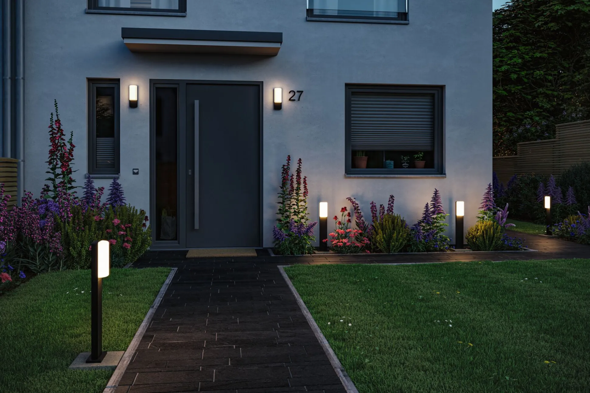 LED Außenwandleuchte - Bonnie Dämmerungsgesteuerter Bewegungsmelder (IR)
