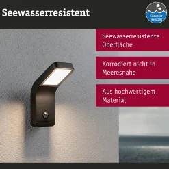 LED Außenwandleuchte - Kulma Dämmerungsgesteuerter Bewegungsmelder (IR) seewasserresistent