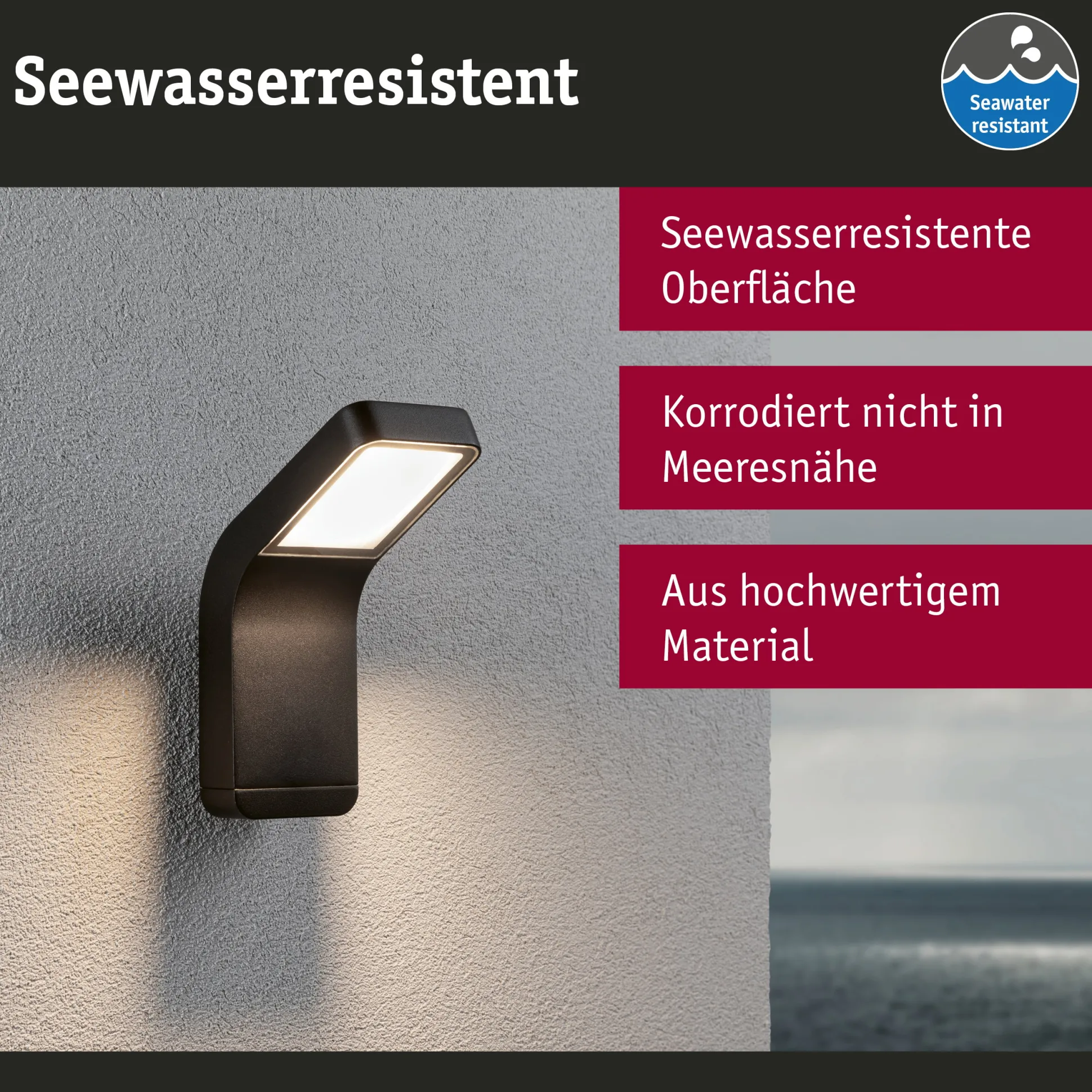 LED Außenwandleuchte - Kulma seewasserresistent