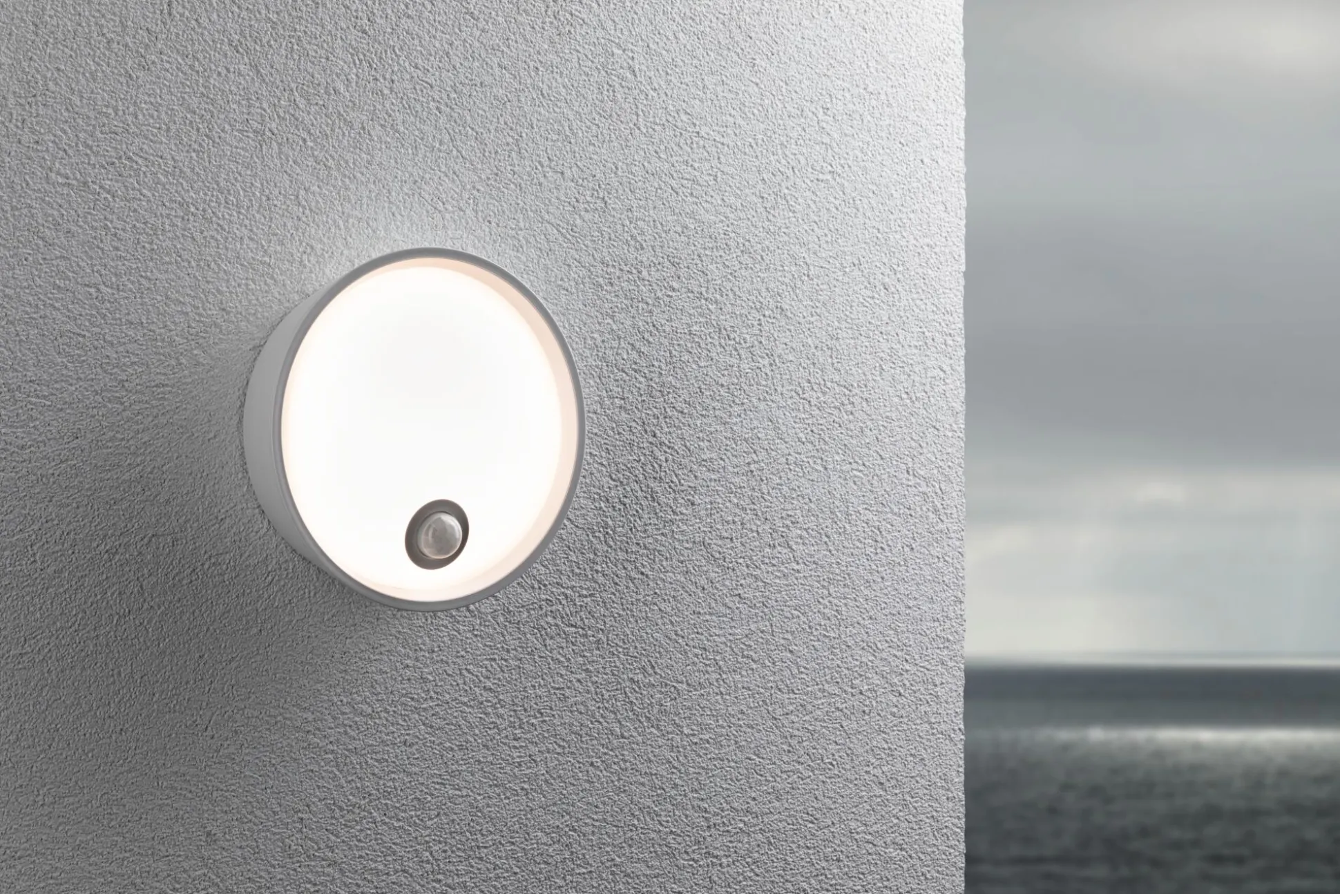 LED Außenwandleuchte - Platomo Dämmerungsgesteuerter Bewegungsmelder (IR) seewasserresistent