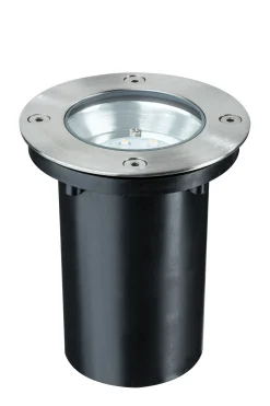 LED Bodeneinbauleuchte - LED Bodeneinbauleuchte IP67 rund 110mm 2700K 1,2W 20lm 230V Edelstahl Metall