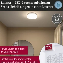 LED Deckenleuchte - Luiana Dämmerungsgesteuerter Bewegungsmelder (HF)