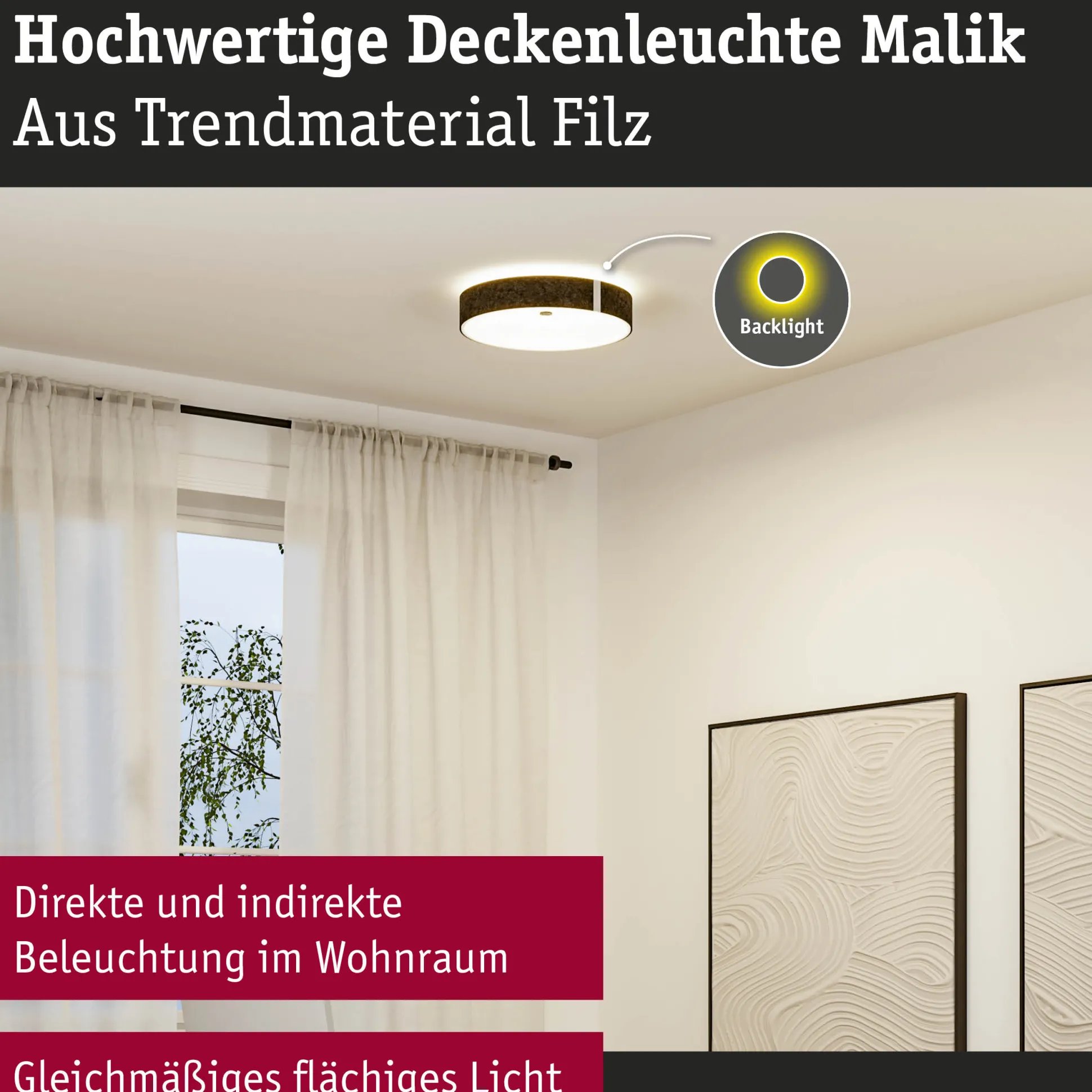 LED Deckenleuchte Smart Home Zigbee 3.0 - Malika