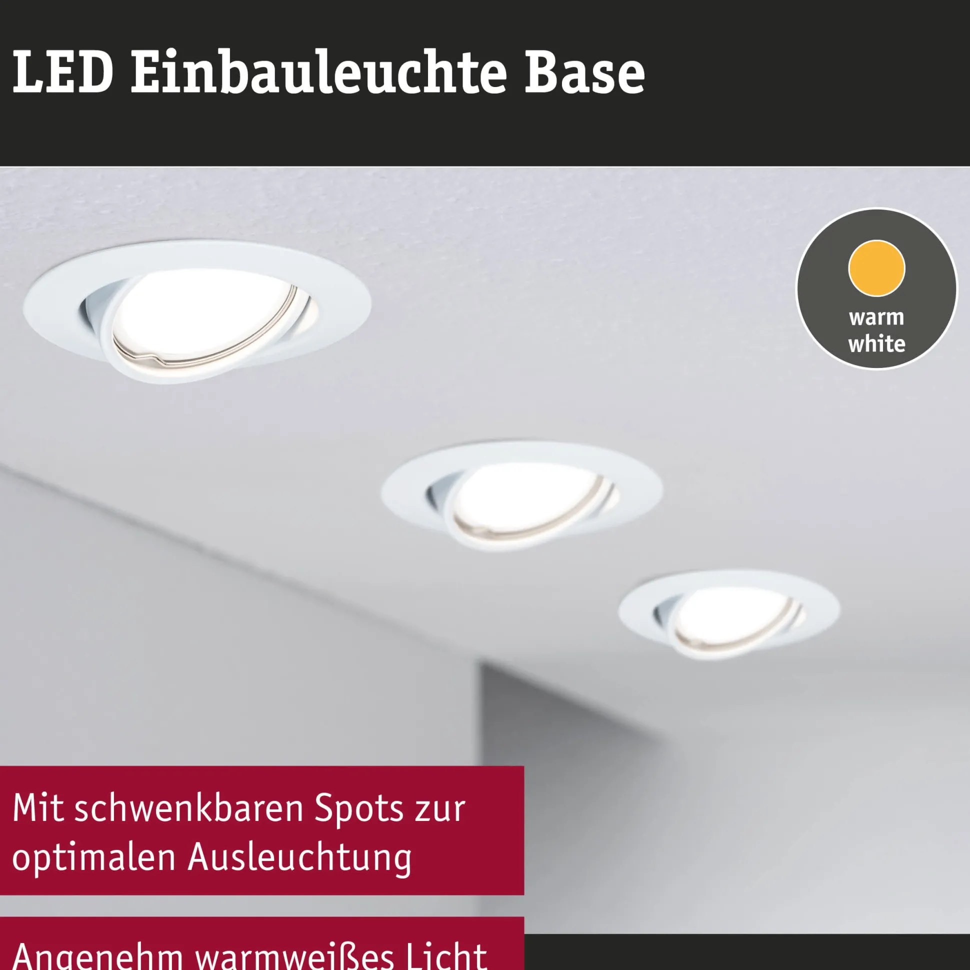 LED Einbauleuchte - Base Basisset schwenkbar