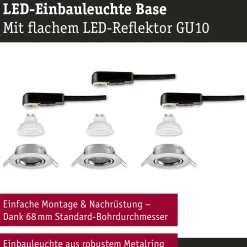 LED Einbauleuchte - Base GU10 Flat schwenkbar