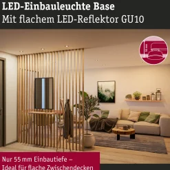 LED Einbauleuchte - Base GU10 Flat schwenkbar