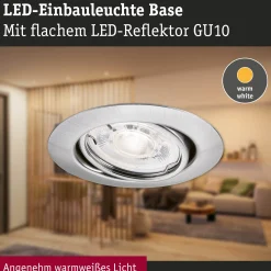 LED Einbauleuchte - Base GU10 Flat schwenkbar