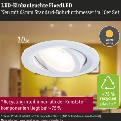 LED Einbauleuchte - FixedLED 10er-Set schwenkbar