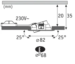 LED Einbauleuchte - FixedLED 10er-Set schwenkbar