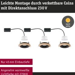 LED Einbauleuchte - Lanati 3er-Set