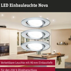 LED Einbauleuchte - Nova Basisset schwenkbar