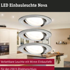LED Einbauleuchte - Nova Basisset schwenkbar