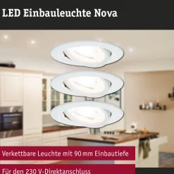 LED Einbauleuchte - Nova Basisset schwenkbar