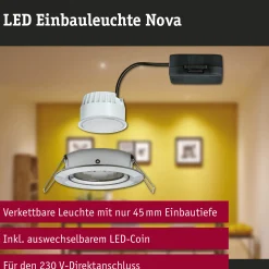 LED Einbauleuchte - Nova Einzelleuchte schwenkbar