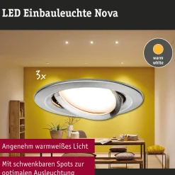 LED Einbauleuchte - Nova 3er-Set schwenkbar