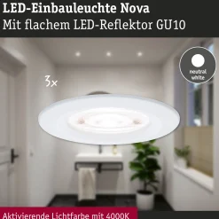 LED Einbauleuchte - Nova GU10 Flat starr