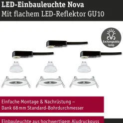 LED Einbauleuchte - Nova GU10 Flat starr