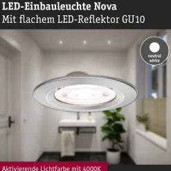 LED Einbauleuchte - Nova GU10 Flat starr