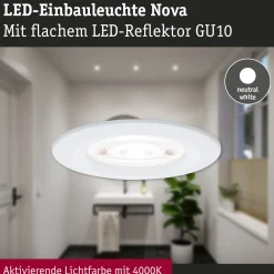 LED Einbauleuchte - Nova GU10 Flat starr