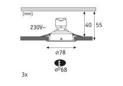 LED Einbauleuchte - Nova GU10 Flat starr