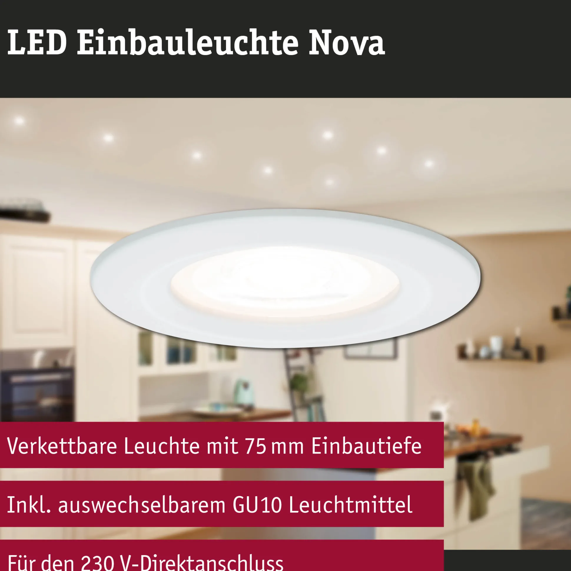 LED Einbauleuchte - Nova starr