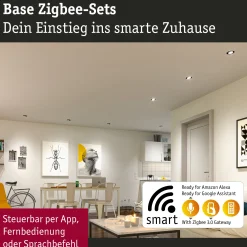 LED Einbauleuchte Smart Home Zigbee 3.0 - Base Basisset schwenkbar