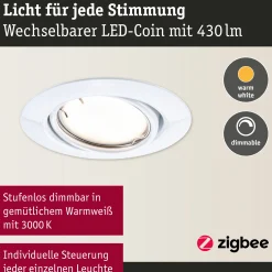 LED Einbauleuchte Smart Home Zigbee 3.0 - Base Basisset schwenkbar